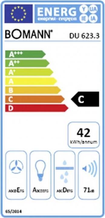 Energy Label Bomann DU 623.3 (Substructure hood)