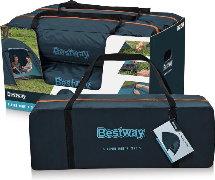 Actual product image Bestway Tent Polyester Fiberglass 70/210x240x140 cm Camping 68141 (Dome tent, 3.86 kg, 4 persons)