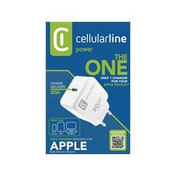 Thumbnail - Cellularline The One Power Delivery 30W (30 W), USB Ladegerät, Weiss
