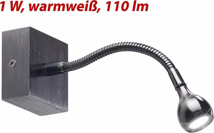 Produktbild Lunartec LED-Bett- & Lese-Leuchte mit Schwanenhals