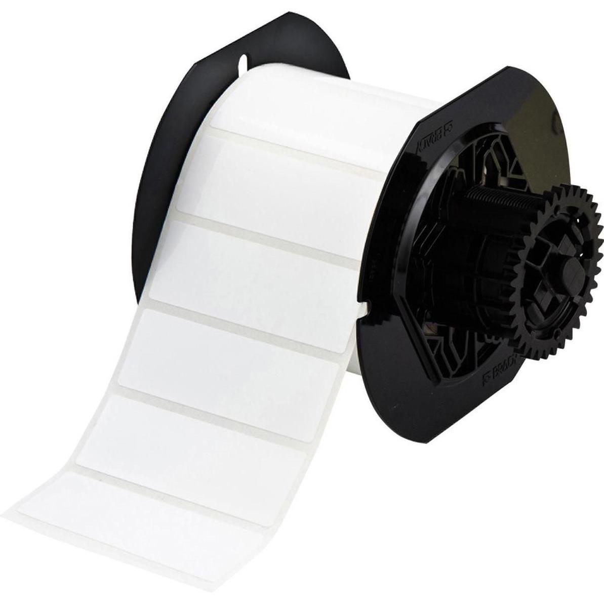 Brady, Etiketten, B33-18-483, Polyester, Weiss, glänzend, 76.20 x 25.40 mm, extrem stark haftend (1500 E.)