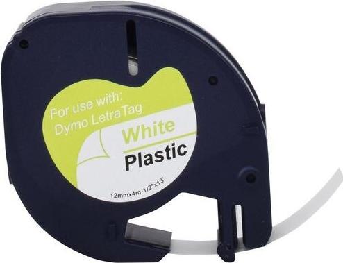 Markenlos Labelling tape 5DY91221-WT 4000 mm White (1.20 cm, Multicoloured, White)
