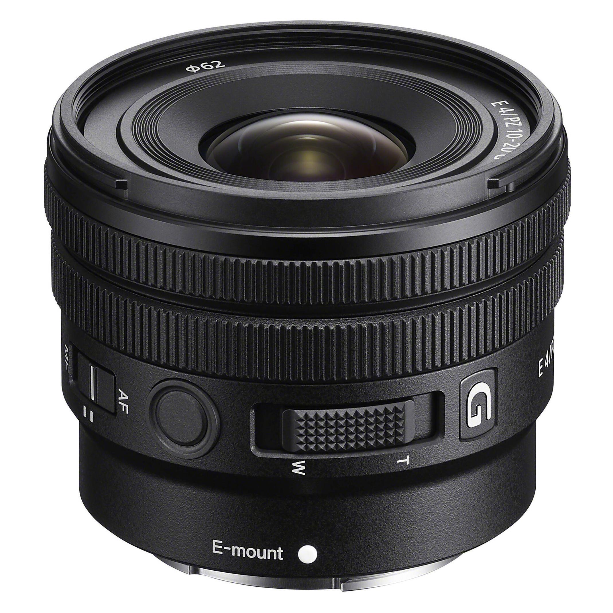 Sony E PZ 10-20mm f/4 G (Sony E, APS-C / DX), Objektiv, Schwarz