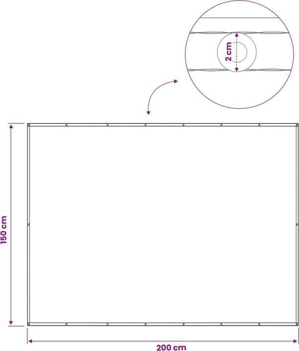 Produktbild vidaXL Balkonsichtschutz (200 cm)
