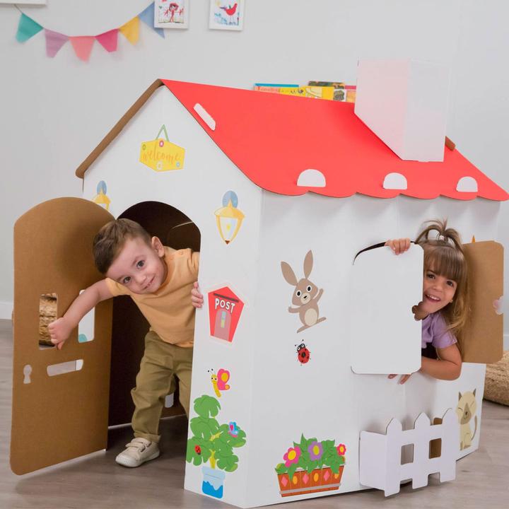 Image du produit Feber grande maison à colorier en carton + autocollants