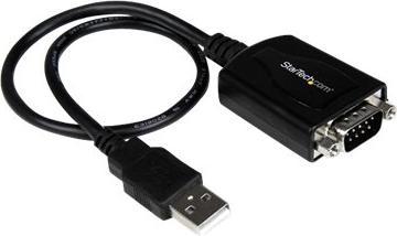 StarTech .com 1 ft USB to RS232 Serial DB9 Adapter Cable with COM Retention - Seriel adapter - US... (0.30 m)