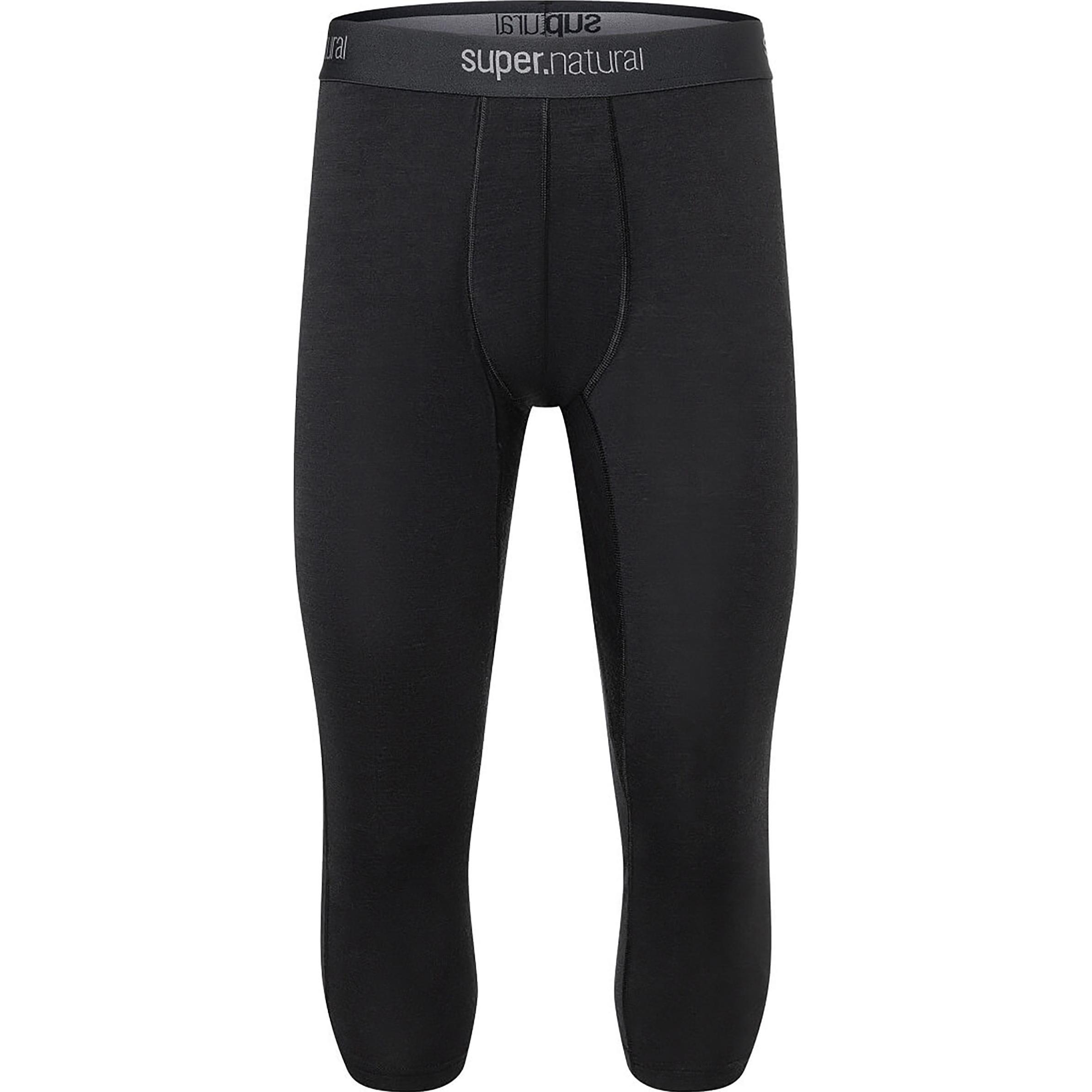 Super Natural, Herren, Funktionsunterhose, Tundra 175 Tight 3/4 (XXL), Schwarz, XXL