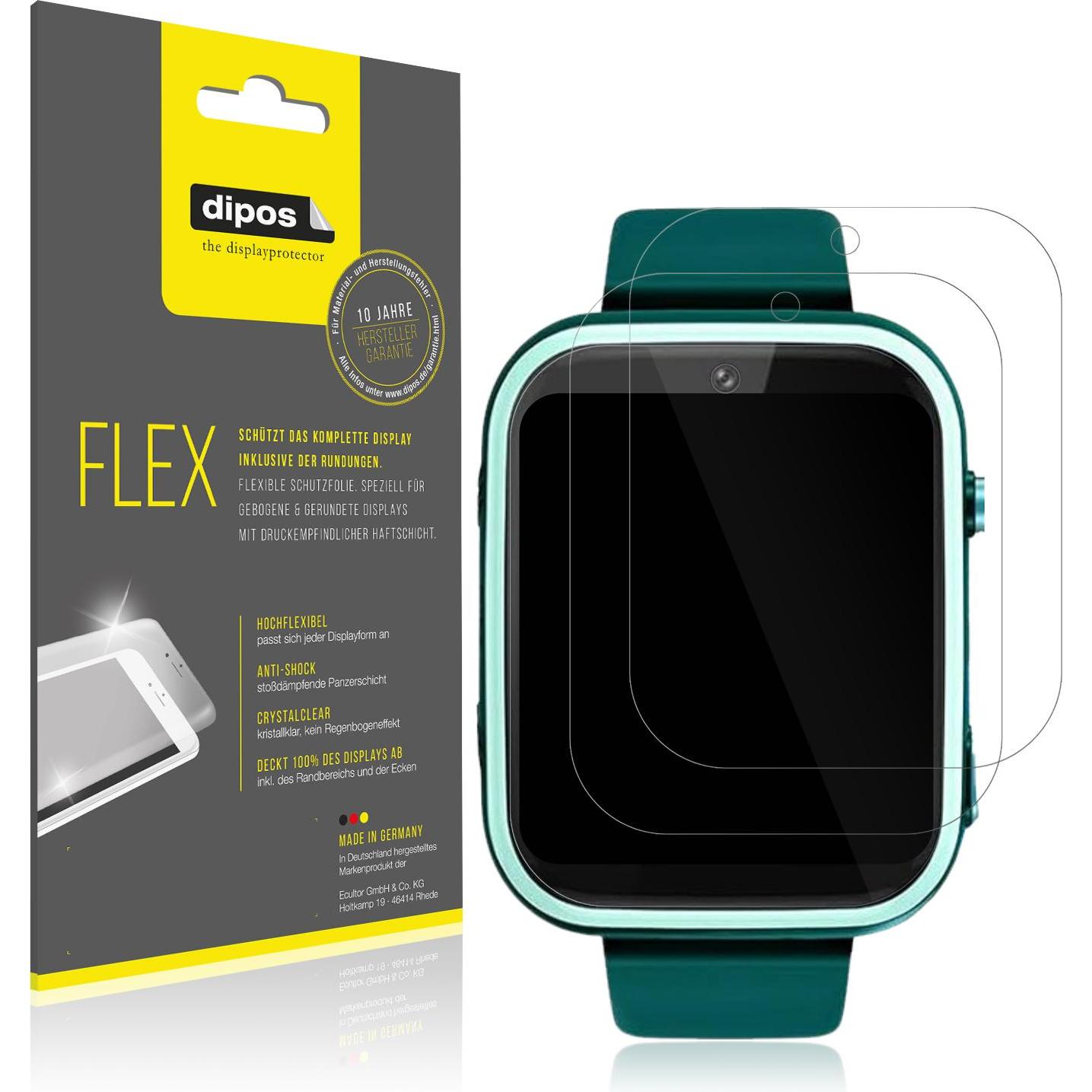 Dipos 3D Full Cover Schutzfolie, Smartwatch Schutzfolie, Transparent