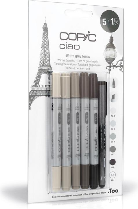 Produktbild Copic Warme Grautöne (Grau, 3 mm, 5 x)