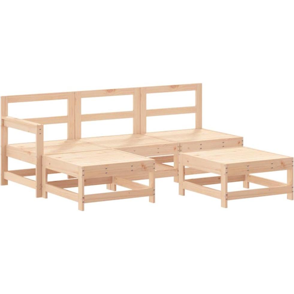 VidaXL, Gartenlounge, 5-tlg. Garten-Lounge-Set Massivholz Kiefer,Material