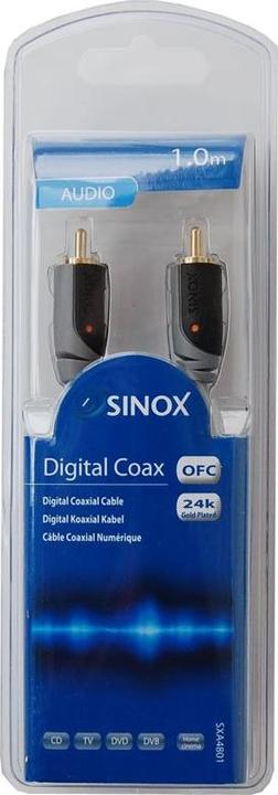 Produktbild Sinox 1.0m RCA - RCA M/M, RCA, Male, RCA, Male, 1 m, Grey (1 m)
