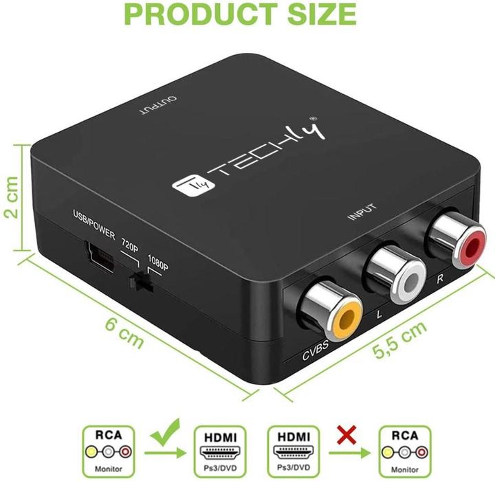 Produktbild NoName 3x Cinch auf HDMI (Video Switch, Audio Switch)