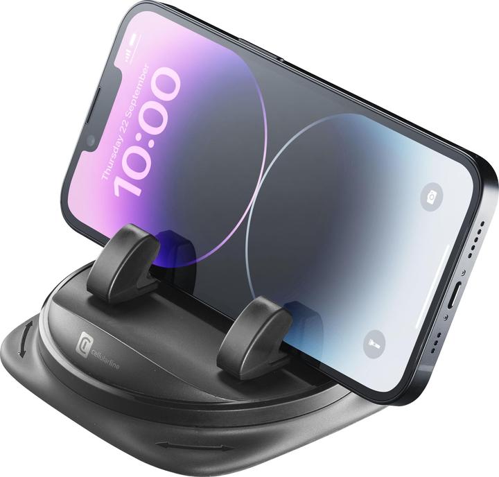 Productafbeelding Cellularline Dash Hub 360 Passieve Mobiele Telefoon/Smartphone Houder Zwart