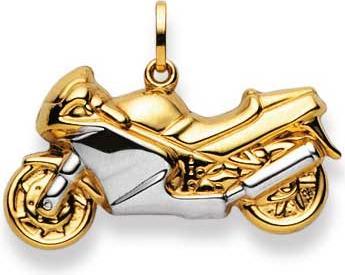 Image du produit Natsumi Schmuck Pendentif moto en or jaune 18K/750 grand bicolore (750/18 K Or jaune)