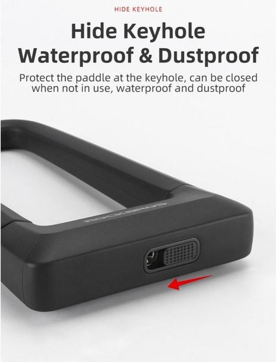 Rockbros RKS626 U-lock bicycle lock - black