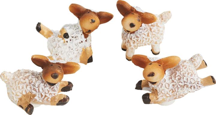VBS Shania" sheep, with glue dot, set of 4, polyresin