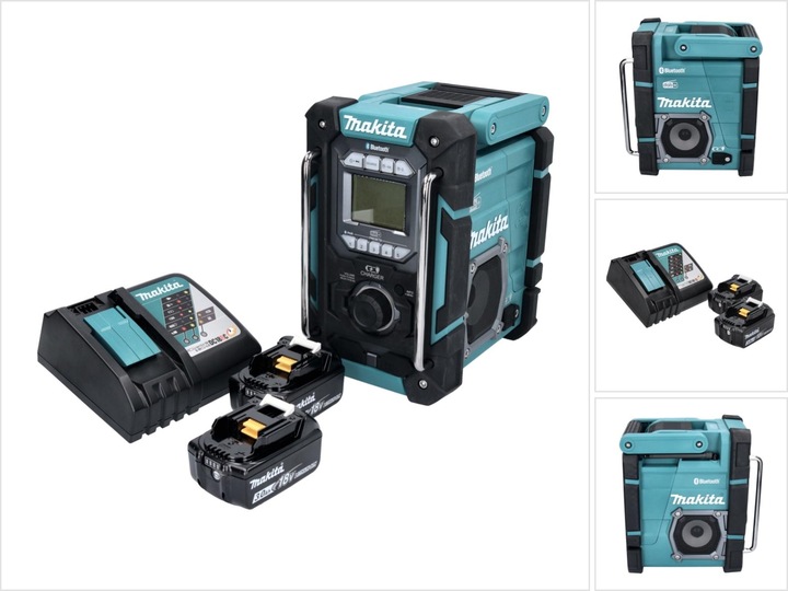 Produktbild Makita DMR 301 RF Akku Baustellenradio 12 V max. - 18 V DAB / DAB+ / Bluetooth + 2x Akku 3,0 Ah + La (AM, FM, DAB+, DAB, Bluetooth)
