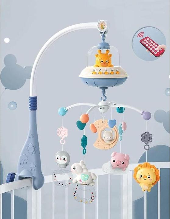 Image du produit Activity Board Musikalische Baby Krippe Mobile mit Lichtern Musik Projektion für Kleinkinder Fernbedienung Krippe