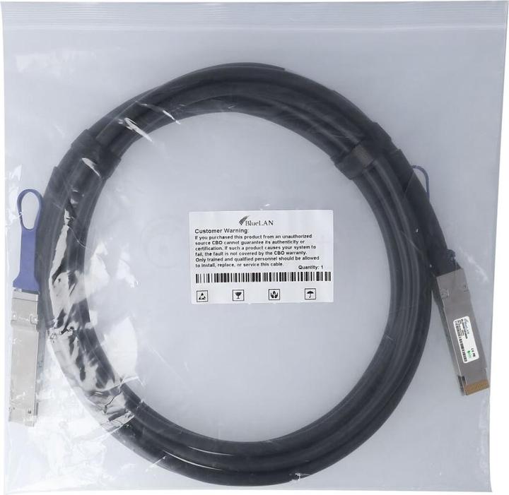 Produktbild BlueLAN Dell Networking YGRXR kompatibles DAC 200GBASE-CR4 QSFP-DD BL292901W0.5M26