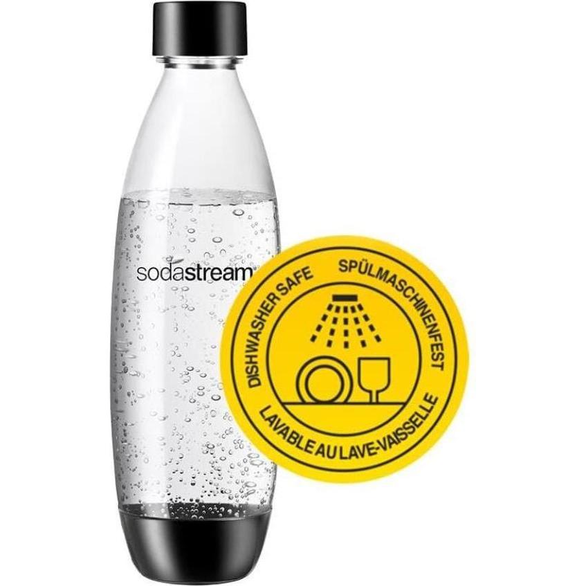 SodaStream Bottiglia di plastica da 1 litro, Accessori per gasatore, Nero