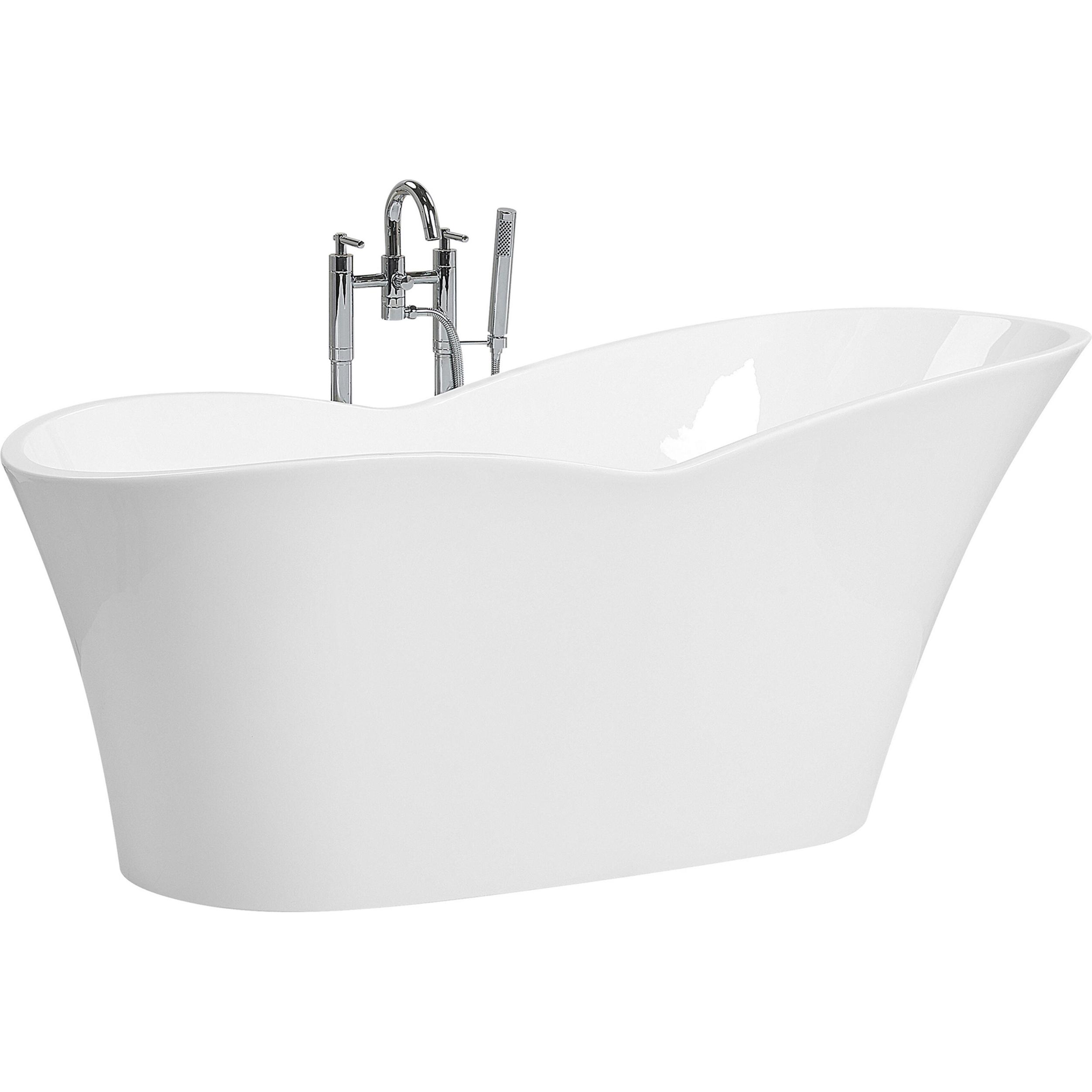 Beliani, Badewanne, Badewanne freistehend weiss 170 x 80 cm DULCINA (243 l, 170 cm, 80 cm)