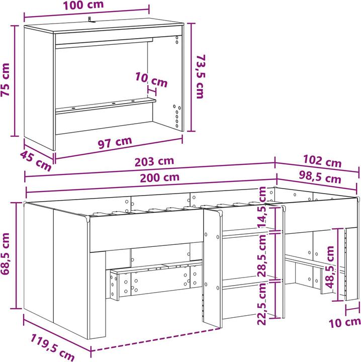 Image du produit vidaXL Bettrahmen (98.50 x 200 cm)