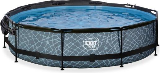 Exit Round frame pool 360x76 cm with sunshade and filter pump (360 x 76 cm)