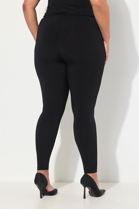 Immagine prodotto Ulla Popken Leggings a vita alta con taglio della gamba aderente e cintura elastica (54, 56)