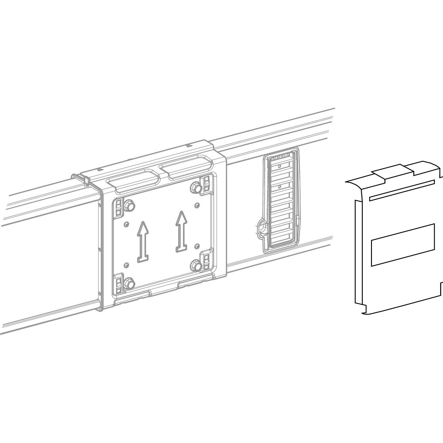 10x Schneider Electric, Verteilerschrank Zubehör, KT Ersatzteil, Abgangsstellenabdeckung KSE80YB2
