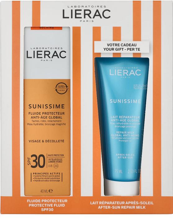 Actual product image Lierac Sunissime Protective SPF30+ Age Set (Suntan cream, SPF 30, 115 ml, 115 g)