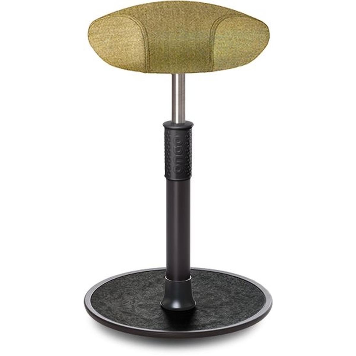 Ongo, Bürostuhl, Sitz- Stehhocker Free Tall Triangel Camira Rivet Senfgelb schwarz /schwarz
