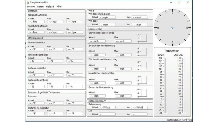 Produktbild ELV Funk-Wetterstation WS3080 mit Solarsender und PC-