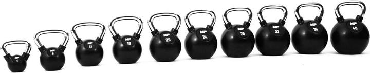 Actual product image Muscle Power Kettlebell Rubber Chrome