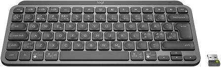 Produktbild Logitech MX Keys Mini for Business, Mini, RF Wireless + Bluetooth, Scherenschlüsselschalter, QWERTY (US, Kabellos)