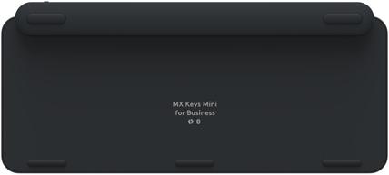 Produktbild Logitech MX Keys Mini for Business, Mini, RF Wireless + Bluetooth, Scherenschlüsselschalter, QWERTY (US, Kabellos)