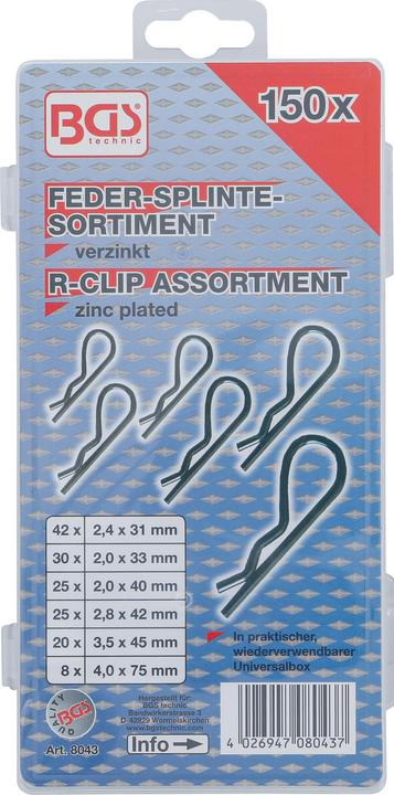 Actual product image BGS Spring cotter pin range