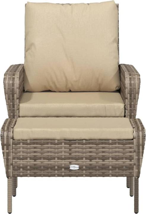 Actual product image vidaXL Gartenstuhl mit Fusshocker