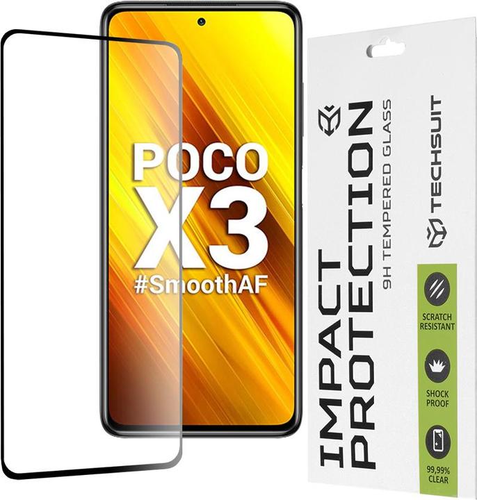 Image du produit Techsuit - 111D Full Cover / Full Glue Glass - Xiaomi Poco X3 / Poco X3 NFC / Poco X3 Pro - Black (Xiaomi Poco X3, Xiaomi Poco X3 NFC, Xiaomi Poco X3 Pro)