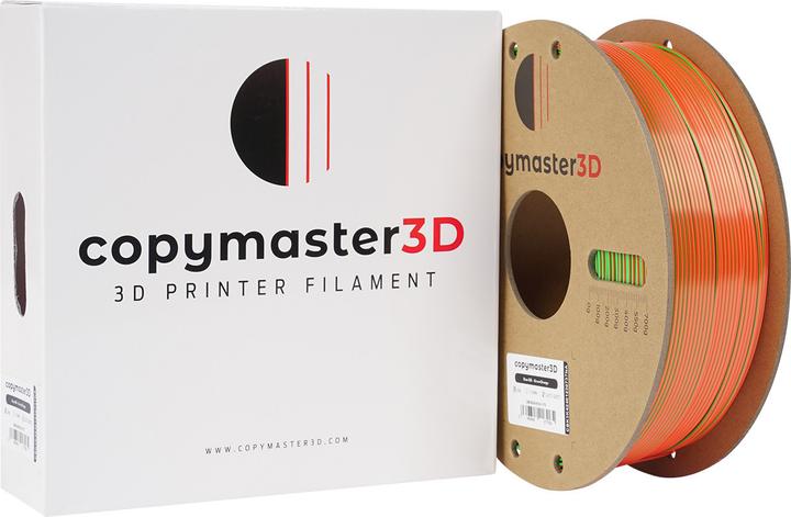 Produktbild Copymaster3D Duo-Silk 3D Printer Filament, 1.75 mm, Green/Orange (1.75 mm, 1000 g)
