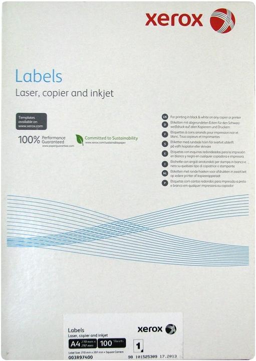 Immagine prodotto Xerox 003R97400 etichetta per stampante Bianco Etichetta autoadesiva per stampante