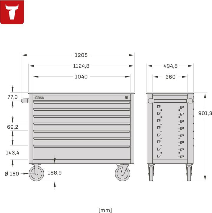 Produktbild Stier Werkstattwagen XXL bestückt 265-teilig (265 x)