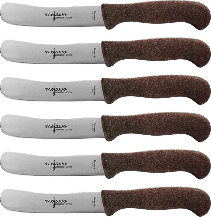 Produktbild Mojawo 6er Bio Frühstücksmesser Buckelsmesser Brötchenmesser Solingen (6 Stk., Messer)