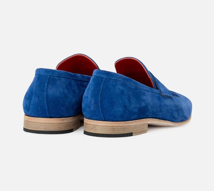 Actual product image Alexander 1910 Cannes Moccasin - Blue Suede (44)