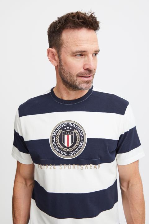 Image du produit FQ1924 FQTom SS stripe tee w logo print 21900645 (3XL)