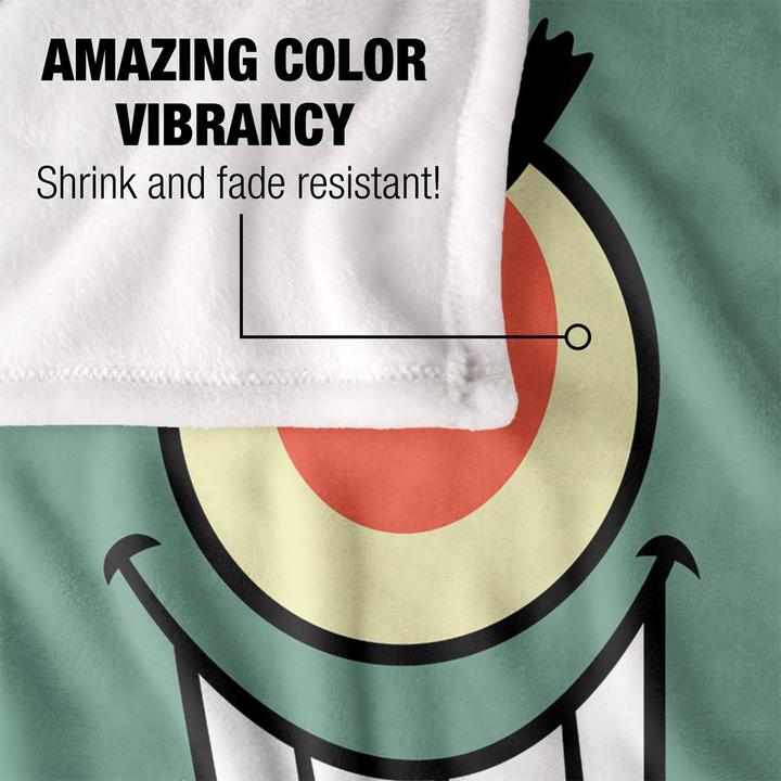 Produktbild Spongebob Squarepants Gesicht Decke Seidig Supersoft (152 x 127 cm)