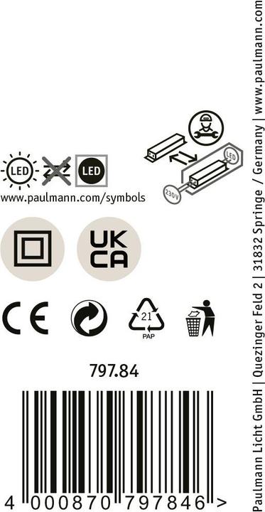 Immagine prodotto Paulmann Lampade Puric Pane (600 lm)