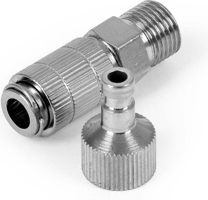 Actual product image Wiltec Quick Release Coupling Adaptor for 9.51 mm Hose for Airbrush Guns