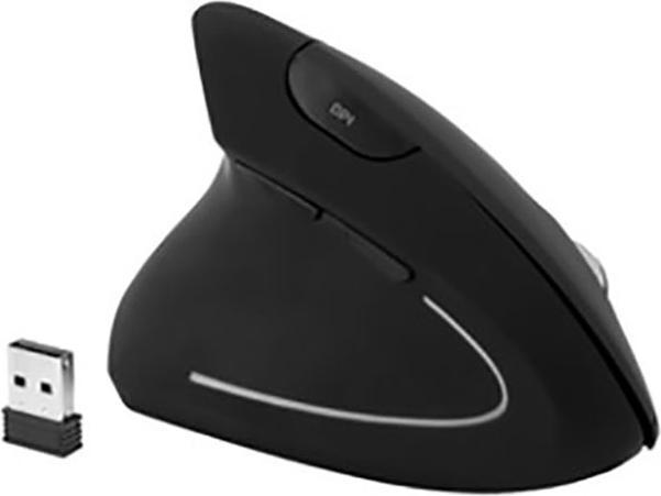 Actual product image MediaRange Maus Wireless Vertical Linkshänder, schwarz (Wireless)