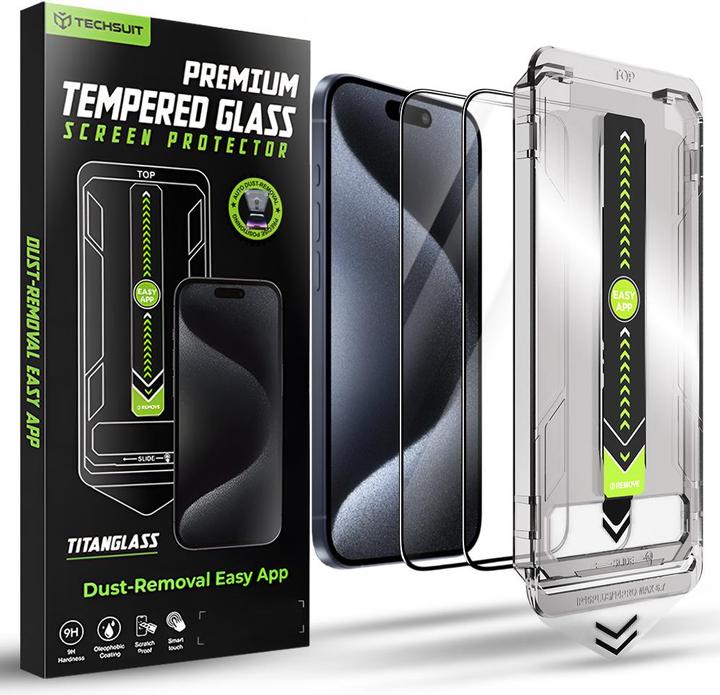 Produktbild Techsuit TitanGlass FullCover (2 pack) (2 Stk., Apple iPhone 15 Pro)
