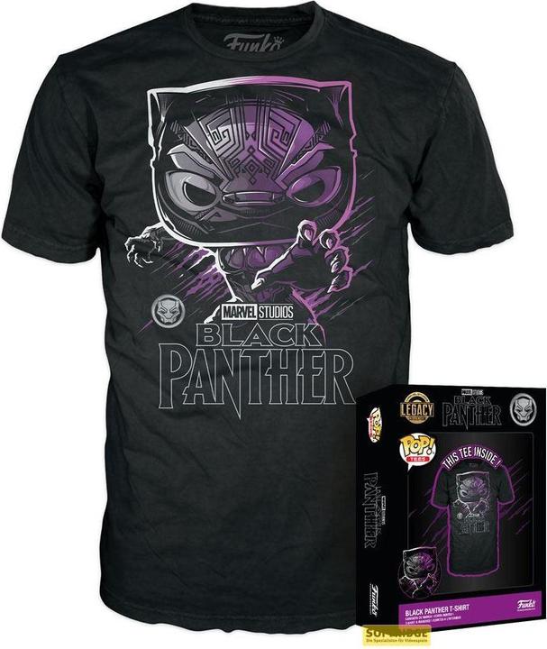 Funko Marvel Boxed Tee T-Shirt Black Panther (S) (S)